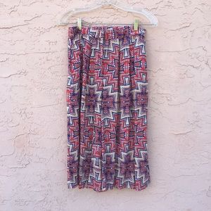 Anthropologie Fig & Flower Pants Wide Leg Cropped Rayon Womens Size Medium